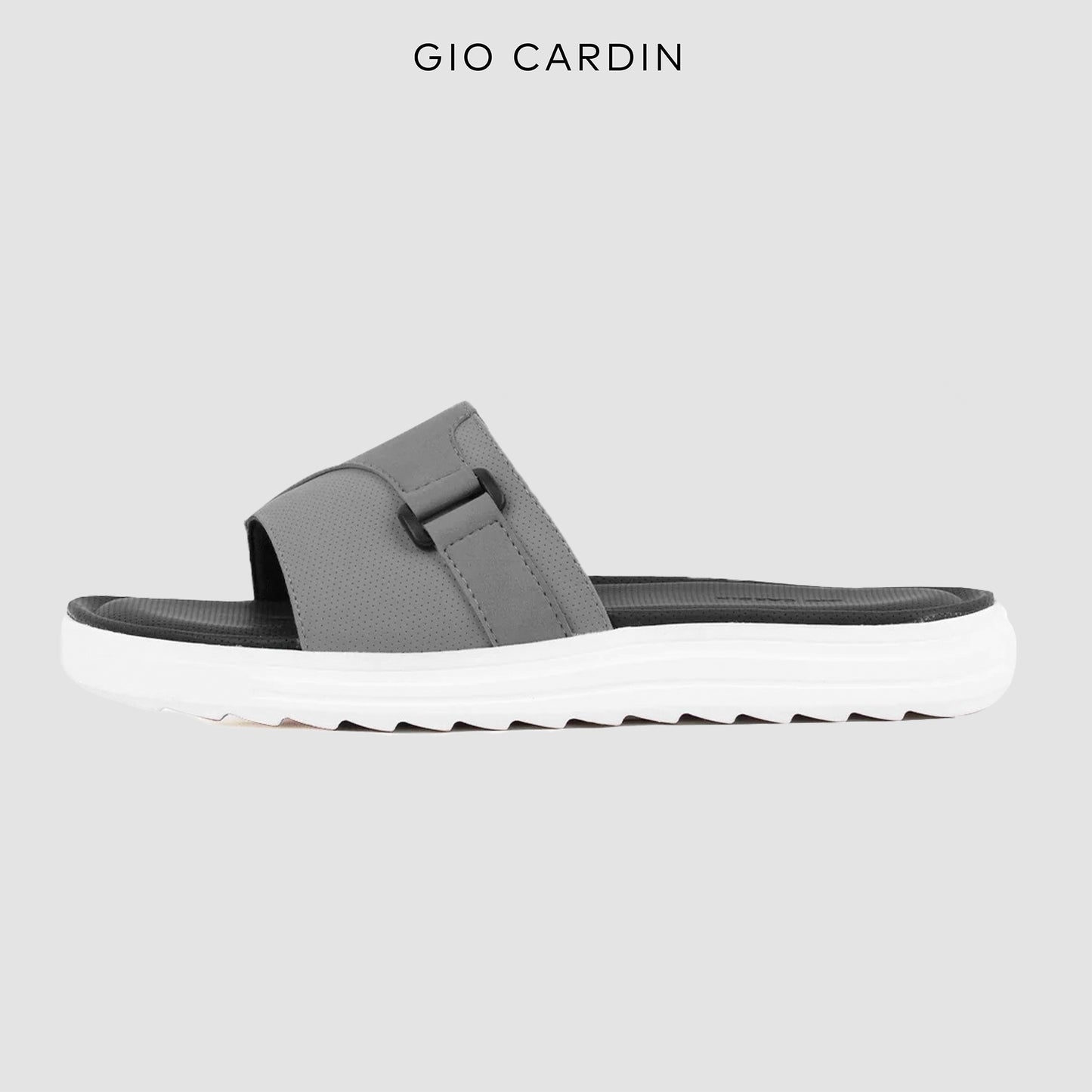 AEZAR SLIDES | GREY / WHITE | UNISEX - Gio Cardin