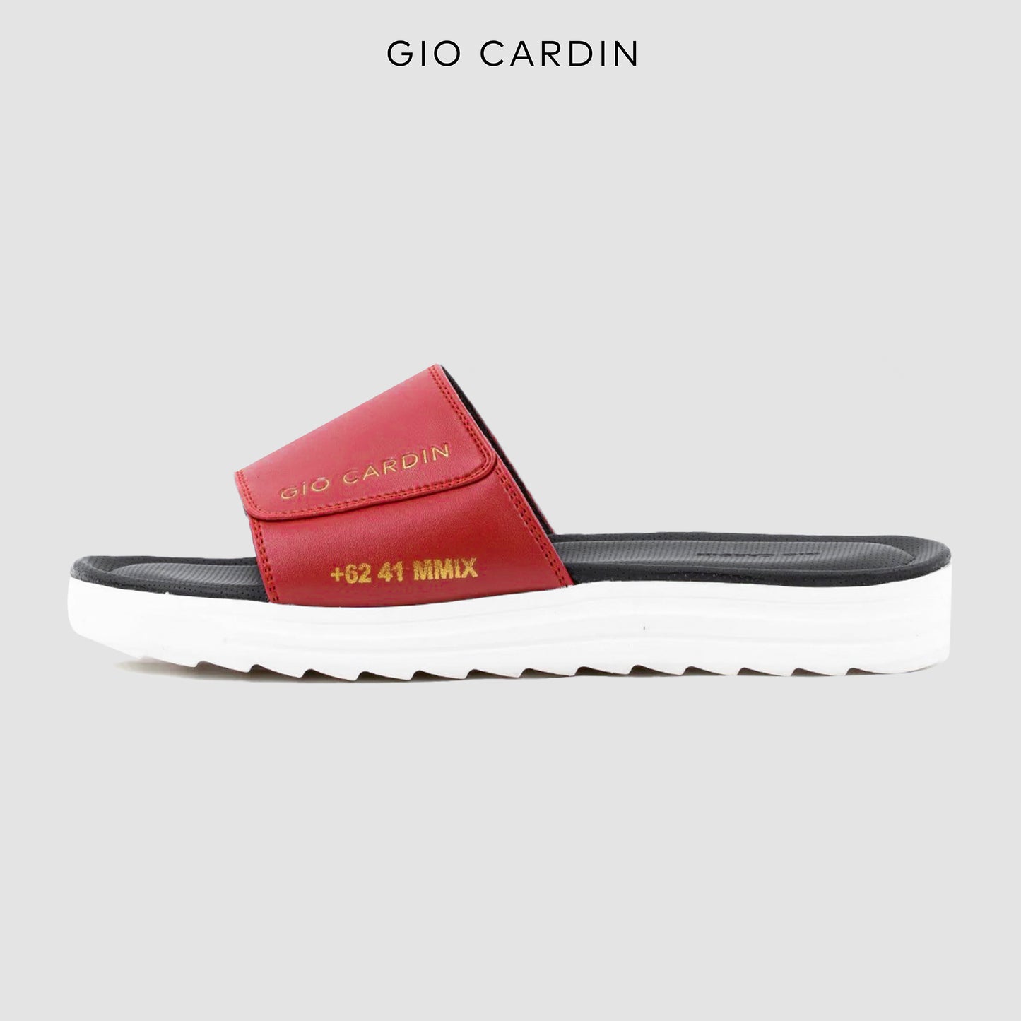 JUDE SLIDES | RED / RED / WHITE | UNISEX - Gio Cardin