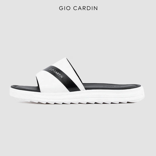 ELIO SLIDES | WHITE / BLACK / WHITE | UNISEX - Gio Cardin