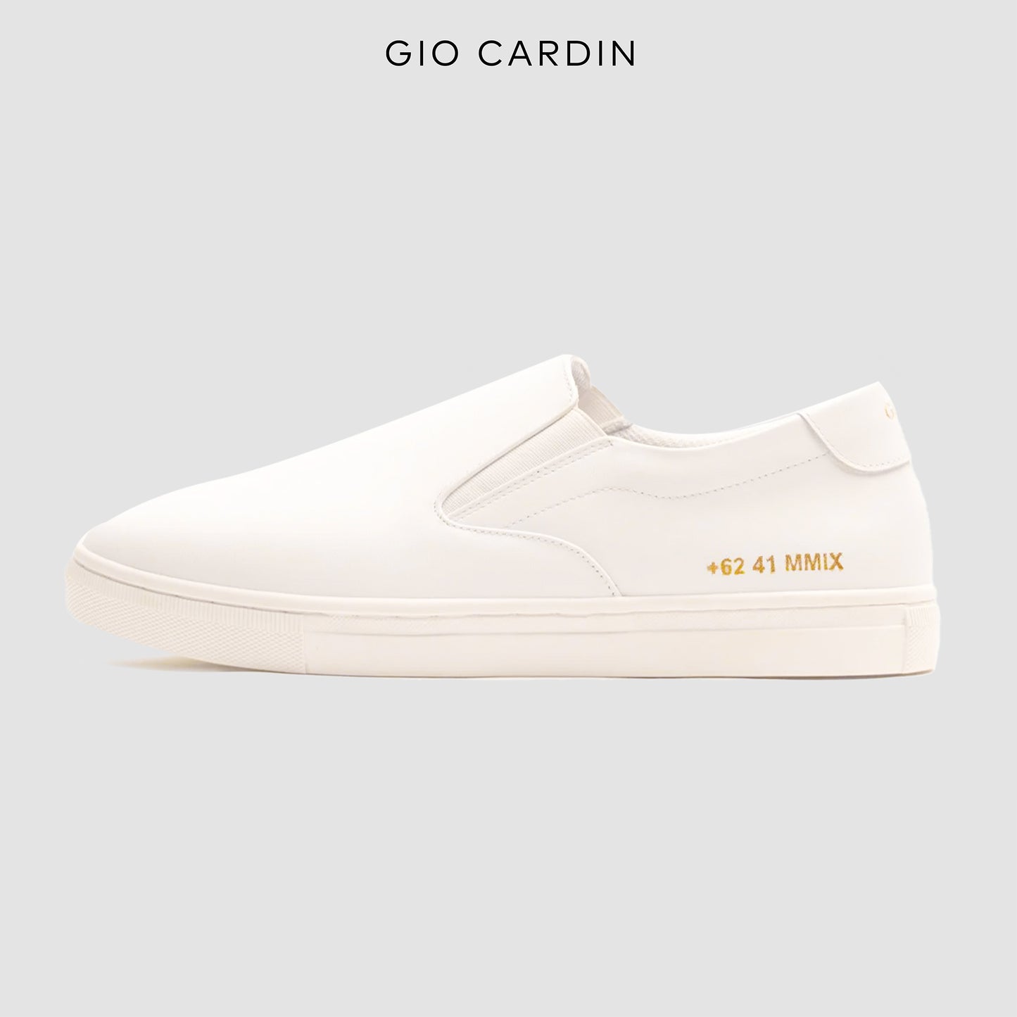 LAH-02 SLIP ON | TRIPLE WHITE | MEN - Gio Cardin