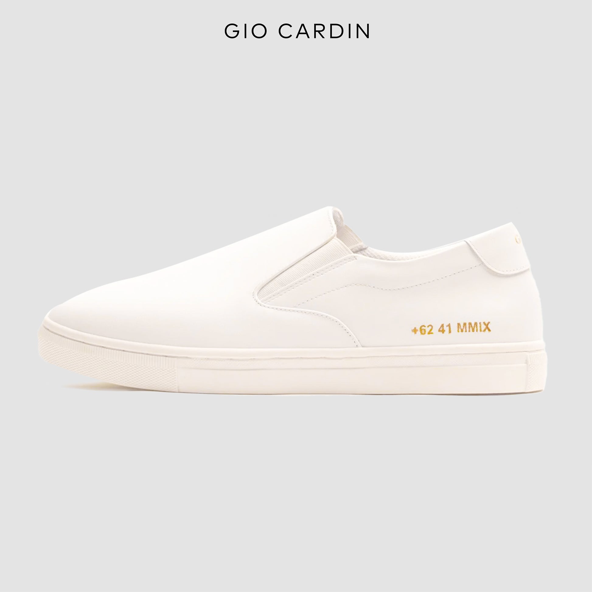 LAH-02 SLIP ON | TRIPLE WHITE | MEN - Gio Cardin