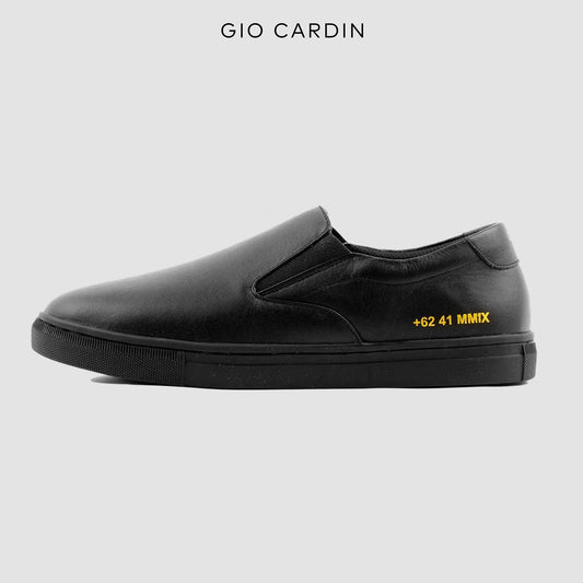 LAH-02 SLIP ON | TRIPLE BLACK | MEN - Gio Cardin