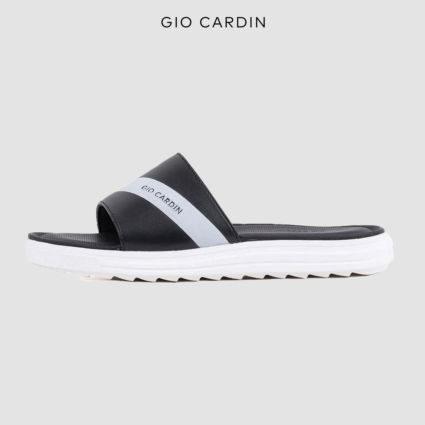 ELIO SLIDES | BLACK / WHITE / WHITE | UNISEX - Gio Cardin