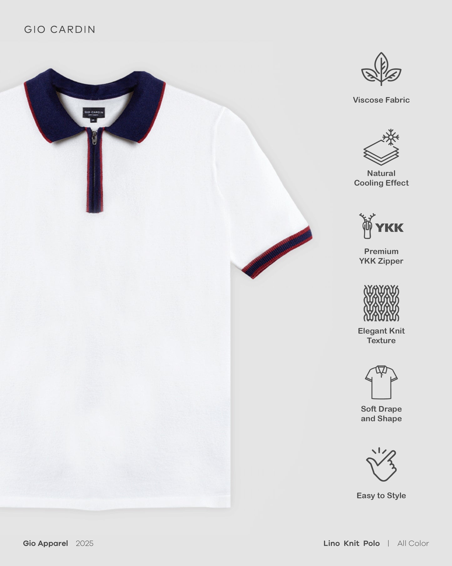 LINO KNIT POLO | WHITE | MEN