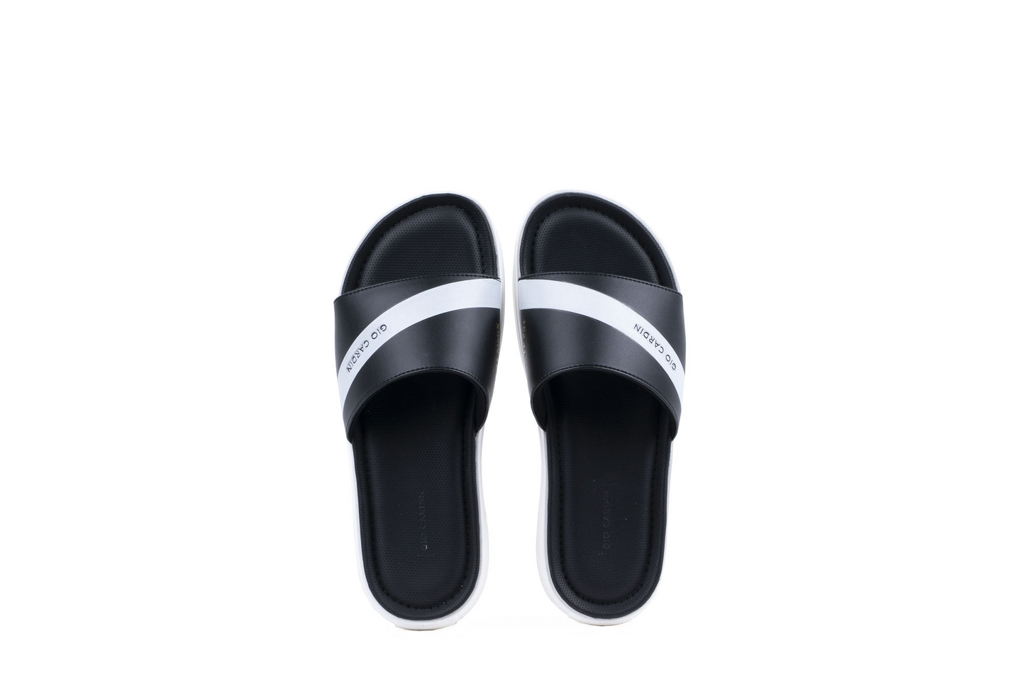 ELIO SLIDES | BLACK / WHITE / WHITE | UNISEX - Gio Cardin
