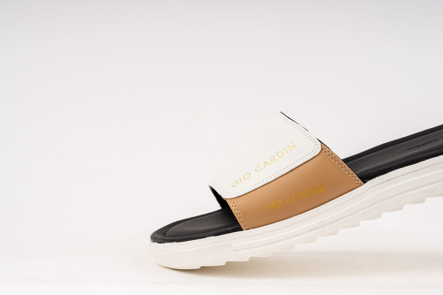 JUDE SLIDES | WHITE / MOCA / WHITE | UNISEX - Gio Cardin
