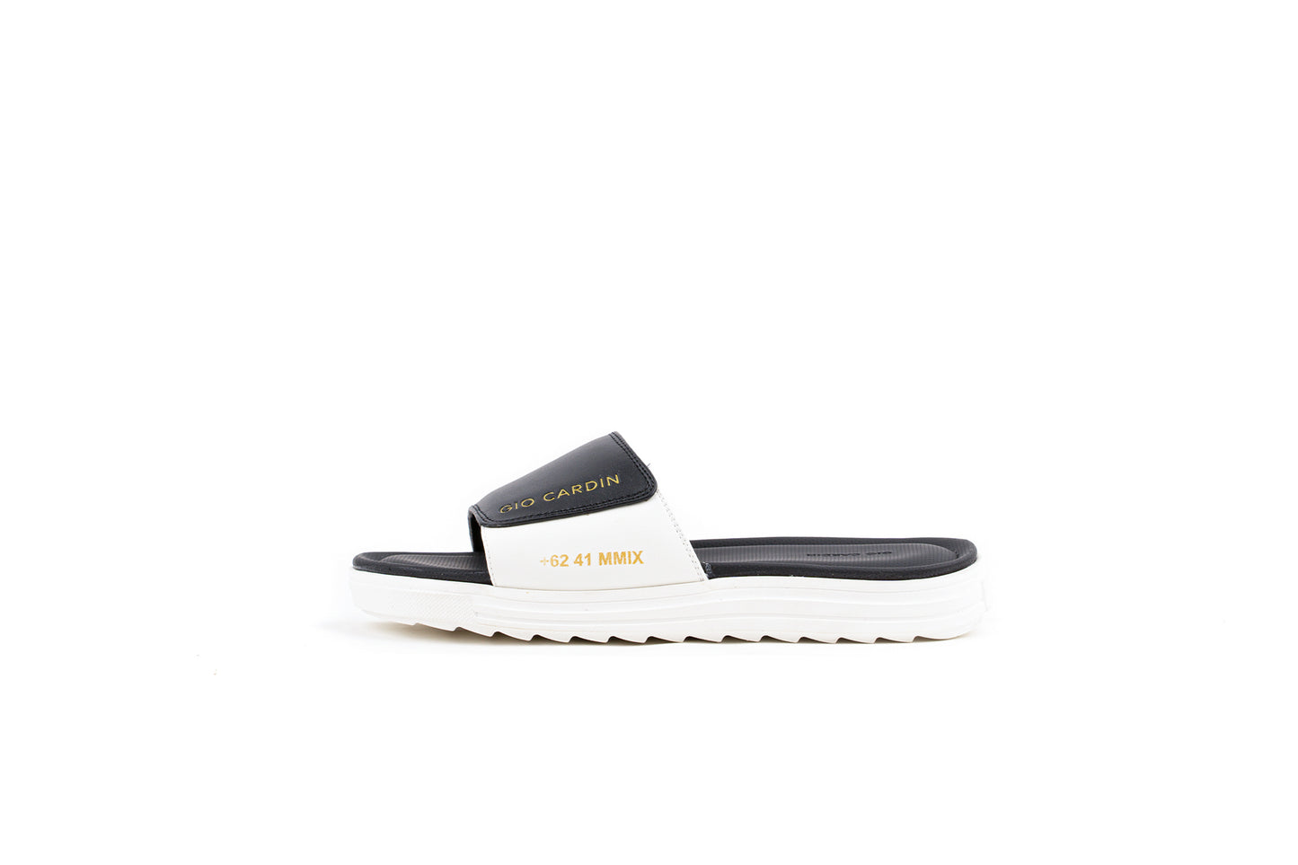 JUDE SLIDES | BLACK / WHITE / WHITE | UNISEX - Gio Cardin