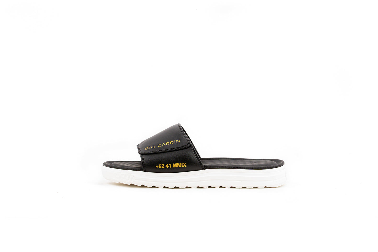 JUDE SLIDES | BLACK / BLACK / WHITE | UNISEX - Gio Cardin