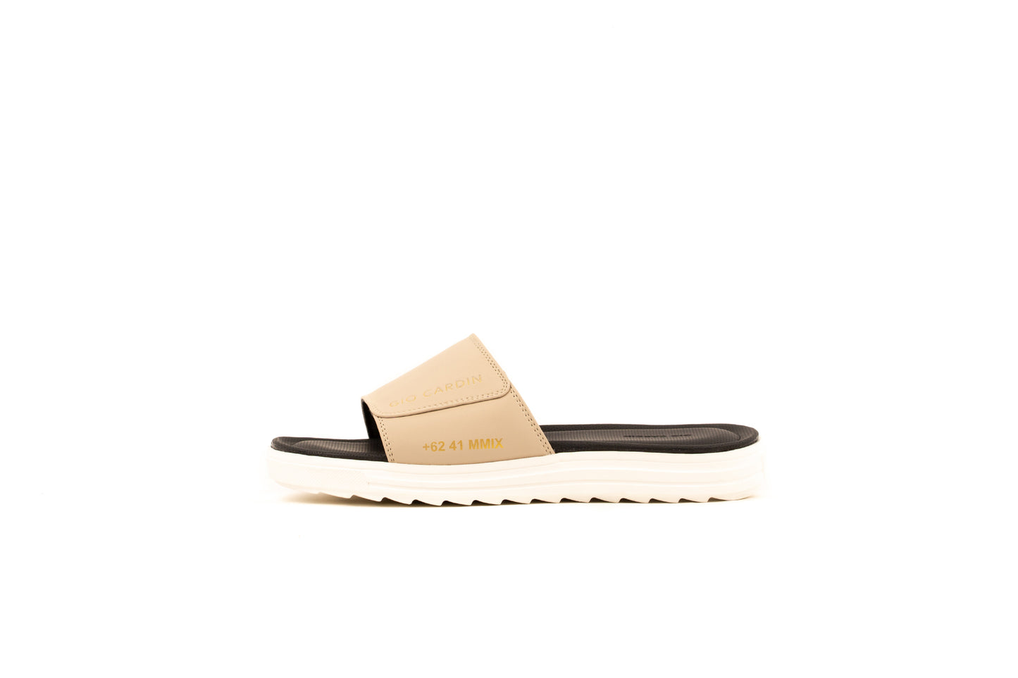 JUDE SLIDES | KHAKI / KHAKI / WHITE | UNISEX - Gio Cardin