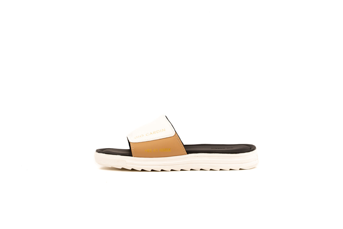 JUDE SLIDES | WHITE / MOCA / WHITE | UNISEX - Gio Cardin