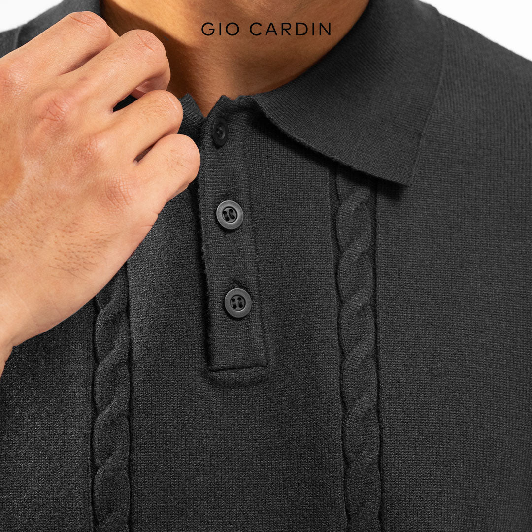 BARON KNIT POLO | BLACK | MEN