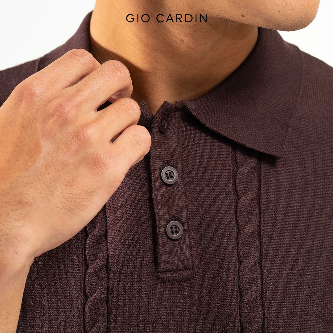 BARON KNIT POLO | COFFEE | MEN