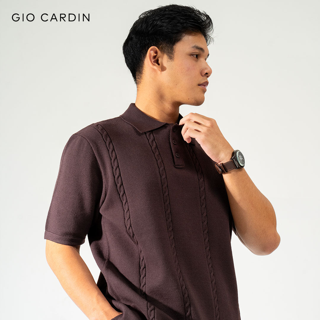 BARON KNIT POLO | COFFEE | MEN