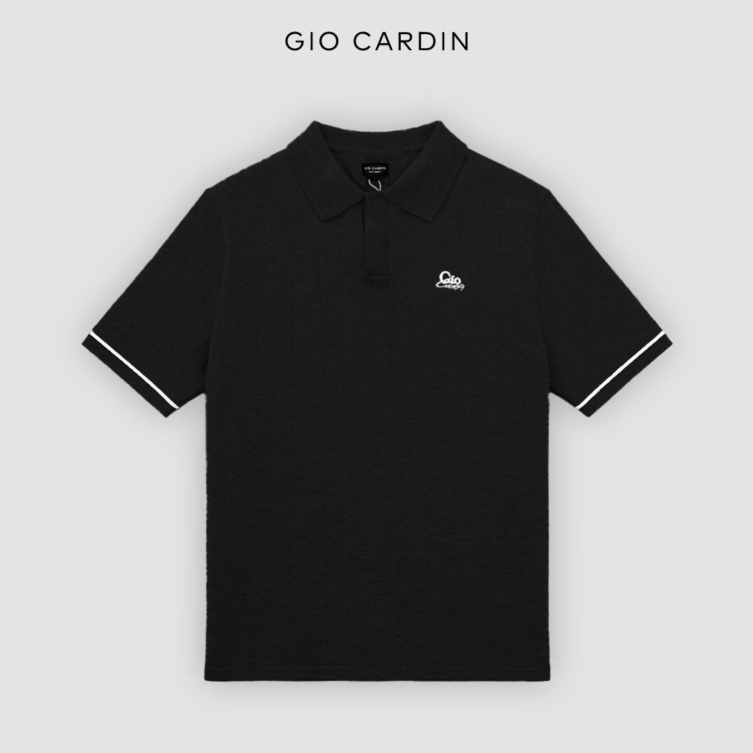 XANDER KNIT POLO | BLACK | MEN - Gio Cardin