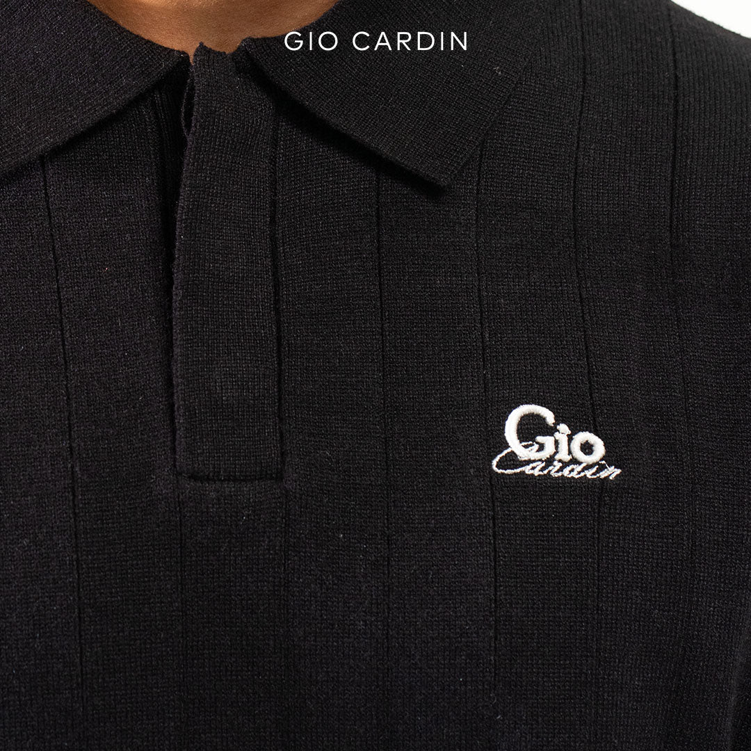 XANDER KNIT POLO | BLACK | MEN - Gio Cardin