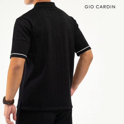 XANDER KNIT POLO | BLACK | MEN - Gio Cardin