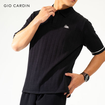 XANDER KNIT POLO | BLACK | MEN - Gio Cardin