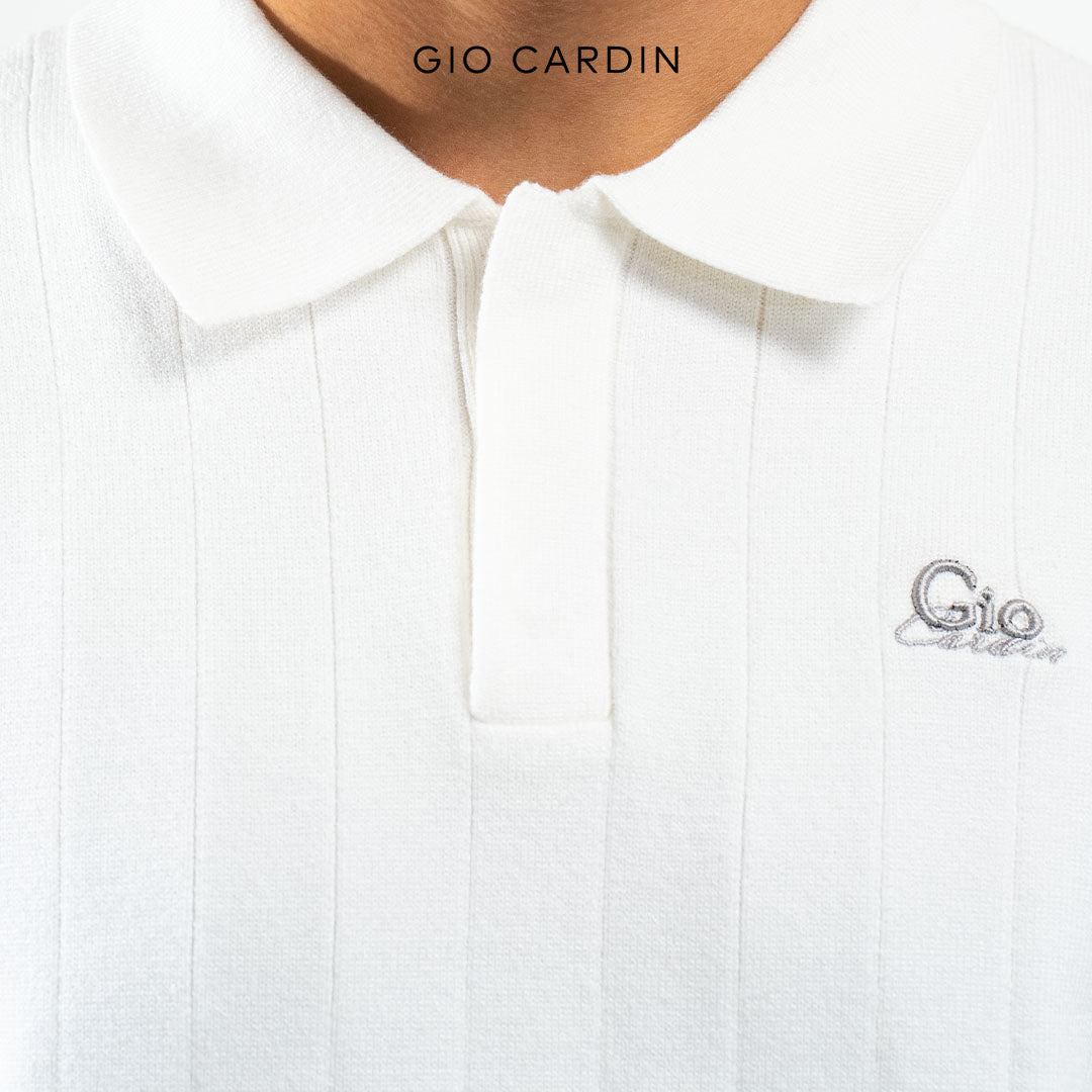 XANDER KNIT POLO | BROKEN WHITE | MEN - Gio Cardin