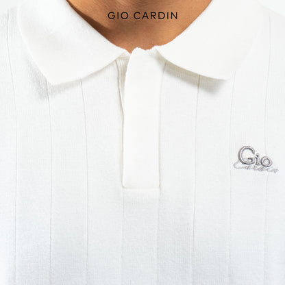XANDER KNIT POLO | BROKEN WHITE | MEN - Gio Cardin