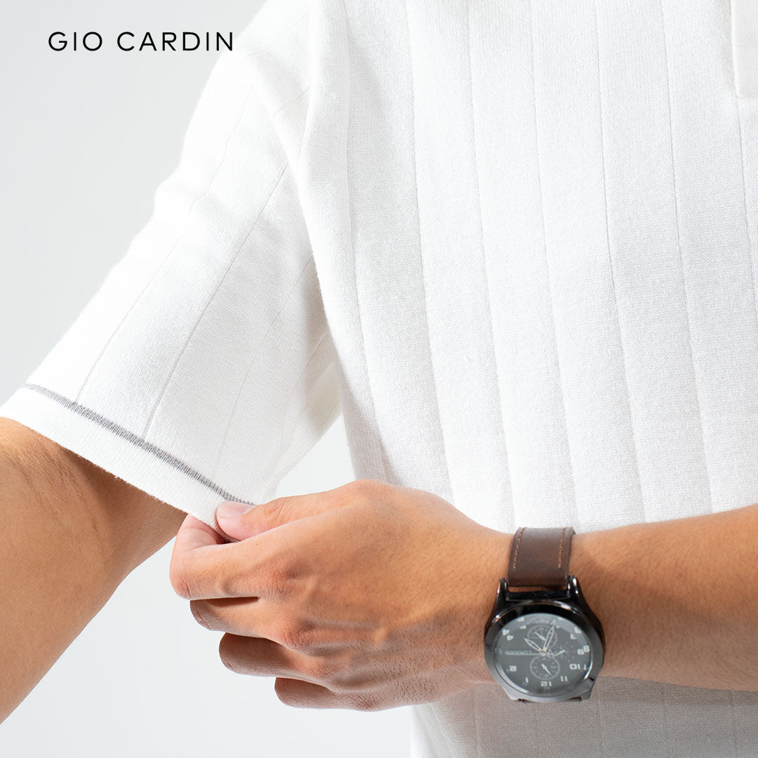 XANDER KNIT POLO | BROKEN WHITE | MEN - Gio Cardin