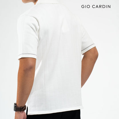 XANDER KNIT POLO | BROKEN WHITE | MEN - Gio Cardin