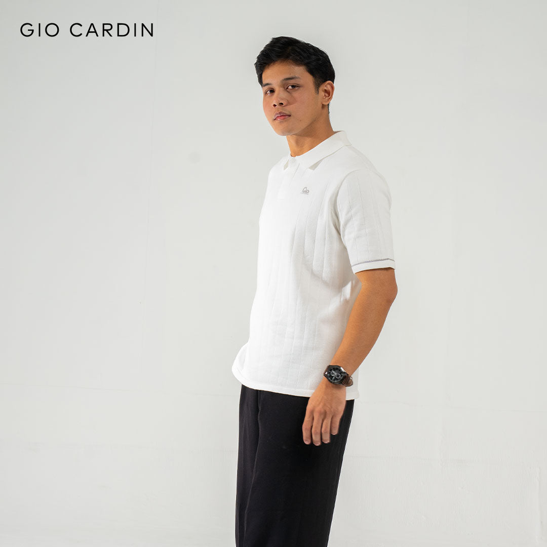 XANDER KNIT POLO | BROKEN WHITE | MEN - Gio Cardin