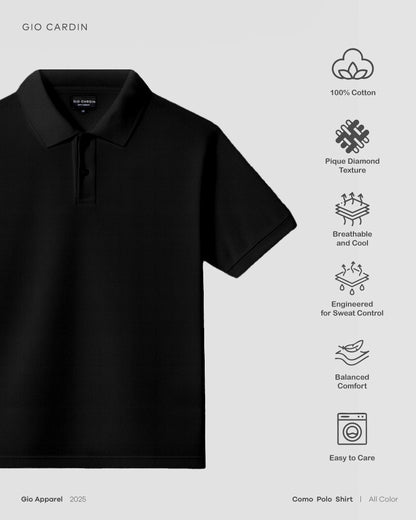COMO POLO SHIRT | BLACK | MEN